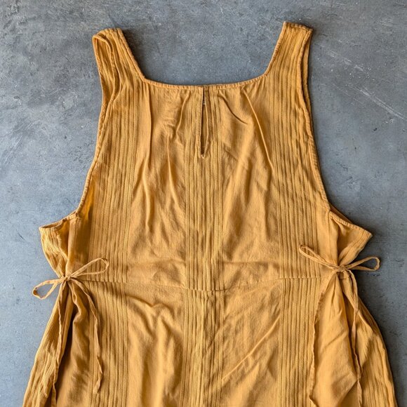 Madewell Mustard Yellow Esperanza Side Tie Wide Leg Jumpsuit size XXL - Picture 3 of 9